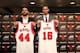CHICAGO, IL - JULY 18: Chicago Bulls general manager Gar Forman and head coach Tom Thibodeau introduce newly-signed free agents Nikola Mirotic and Pau Gasol during a press conference at the United Center on July 18, 2014 in Chicago, Illinois. NOTE TO USE