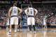 DALLAS, TX - MARCH 29: Dirk Nowitzki #41 and Shawn Marion #0 of the Dallas Mavericks on the court during the game against the Sacramento Kings on March 29, 2014 at the American Airlines Center in Dallas, Texas. NOTE TO USER: User expressly acknowledges an