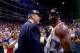 CHICAGO - JUNE 13: Head coach Phil Jackson and Michael Jordan #23 of the Chicago Bulls celebrate after defeating the Utah Jazz in Game six of the 1997 NBA Finals at the United Center on June 13, 1997 in Chicago, Illinois. The Bulls won 90-86. NOTE TO US
