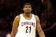 CLEVELAND, OH - DECEMBER 26: Andrew Bynum #21 of the Cleveland Cavaliers looks on during the game against the Atlanta Hawks at Quicken Loans Arena on December 26, 2013 in Cleveland, Ohio. NOTE TO USER: User expressly acknowledges and agrees that, by dow