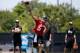 JACKSONVILLE, FL - MAY 16: Blake Bortles #5 of the Jacksonville Jaguars works out during rookie minicamp at Everbank Field on May 16, 2014 in Jacksonville, Florida. (Photo by Rob Foldy/Getty Images)