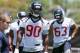 HOUSTON, TX - MAY 16: Jadeveon Clowney #90 of the Houston Texans during opening day of rookie minicamp on May 16, 2014 in Houston, Texas. (Photo by Bob Levey/Getty Images)