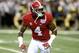 ATLANTA, GA - AUGUST 31: Eddie Jackson #4 of the Alabama Crimson Tide against the Virginia Tech Hokies at Georgia Dome on August 31, 2013 in Atlanta, Georgia. (Photo by Kevin C. Cox/Getty Images)