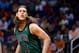 Feb 19, 2014; Phoenix, AZ, USA; Boston Celtics center Kelly Olynyk (41) against the Phoenix Suns at US Airways Center. The Suns defeated the Celtics 100-94. Mandatory Credit: Mark J. Rebilas-USA TODAY Sports