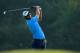 LOUISVILLE, KY - AUGUST 06: Adam Scott of Australia watches a shot during a practice round prior to the start of the 96th PGA Championship at Valhalla Golf Club on August 6, 2014 in Louisville, Kentucky. (Photo by David Cannon/Getty Images)