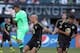 Aug 6, 2014; Portland, OR, USA; MLS All Stars goalkeeper Nick Rimando (18) of Real Salt Lake catches the ball during the 2014 MLS All Star Game at Providence Park. Mandatory Credit: Craig Mitchelldyer-USA TODAY Sports