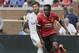 ANN ARBOR, MI - AUGUST 2: Xabi Alonso #14 of Real Madrid has the ball stolen by Danny Welbeck #19 of Manchester United during the first half of the Guinness International Champions Cup at Michigan Stadium on August 2, 2014, in Ann Arbor, Mich (Photo by Du