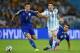 RIO DE JANEIRO, BRAZIL - JUNE 15: Lionel Messi of Argentina dribbles past Muhamed Besic of Bosnia and Herzegovina to score his team's second goal during the 2014 FIFA World Cup Brazil Group F match between Argentina and Bosnia-Herzegovina at Maracana on