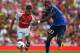 LONDON, ENGLAND - AUGUST 03: Alexis Sanchez of Arsenal in action with Geoffrey Kondogbia of Monaco during the Emirates Cup match between Arsenal and AS Monaco at the Emirates Stadium on August 3, 2014 in London, England. (Photo by Michael Regan/Getty Im