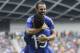 LJUBLJANA, SLOVENIA - JULY 27: Diego Costa of Chelsea celebrate the scoring the goal with Cesc Fabregas (TOP) during the Pre Season Friendly match between FC Olimpija Ljubljana and Chelsea at Stozice stadium in Ljubljana, Slovenia on Sunday, July 27, 201