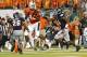 MIAMI GARDENS, FL - AUGUST 30: Clive Walford #46 of the Miami Hurricanes catches the ball for a touchdown in the second quarter against the Florida Atlantic Owls on August 30, 2013 at Sun Life Stadium in Miami Gardens, Florida.(Photo by Joel Auerbach/Gett