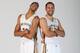 METAIRIE, LA - SEPTEMBER 30: Anthony Davis #23 and Ryan Anderson #33 of The New Orleans Pelicans pose for photos during NBA Media Day on September 30, 2013 at the New Orleans Pelicans practice facility in Metairie, Louisiana. NOTE TO USER: User expressly