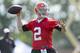 BEREA, OH - JULY 26: Rookie quarterback Johnny Manziel #2 of the Cleveland Browns during training camp at the Cleveland Browns training facility on July 26, 2014 in Berea, Ohio. (Photo by Jason Miller/Getty Images)