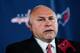 WASHINGTON, DC - MAY 27: Head coach Barry Trotz of the Washington Capitals answers questions during his introductory press conference at the Verizon Center on May 27, 2014 in Washington, DC. The Washington Capitals introduced Brian MacLellan as the new g