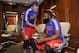 NEW ORLEANS, LA - FEBRUARY 16: Stephen Curry #30 and James Harden #13 of the Western Conference All-Stars prepare prior to the 2014 NBA All-Star Game at Smoothie King Center on February 16, 2014 in New Orleans, Louisiana. NOTE TO USER: User expressly ackn