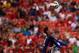 LANDOVER, MD - JULY 29: Chris Smalling #12 of Manchester United battles with Mauro Andreolli #9 of Inter Milan for the ball in the first half during their match in the International Champions Cup 2014 at FedExField on July 29, 2014 in Landover, Maryland