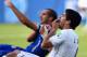 NATAL, BRAZIL - JUNE 24: Luis Suarez of Uruguay and Giorgio Chiellini of Italy react after a clash during the 2014 FIFA World Cup Brazil Group D match between Italy and Uruguay at Estadio das Dunas on June 24, 2014 in Natal, Brazil. (Photo by Matthias H