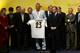 MADRID - JULY 2: David Beckham is presented to the press at the Real Madrid press conference announcing his signing to Real Madrid on July 2, 2003 at the Pabellon Raimundo Saporta, in Madrid, Spain. (Photo by Ross Kinnaird/Getty Images)