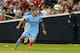 NEW YORK, NY - JULY 30: Aleksandar Kolarov #11 of Manchester City in action against Liverpool during the International Champions Cup 2014 at Yankee Stadium on July 30, 2014 in the Bronx borough of New York City. (Photo by Mike Stobe/Getty Images)