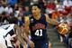 LAS VEGAS, NV - AUGUST 01: Derrick Rose #41 of the 2014 USA Basketball Men's National Team brings the ball up the court during a USA Basketball showcase at the Thomas & Mack Center on August 1, 2014 in Las Vegas, Nevada. (Photo by Ethan Miller/Getty Ima