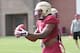 Ermon Lane grabs a pass during practice this week.