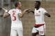 Philippe Mexes and M'Baye Niang celebrate after scoring against Chivas Guadalajara