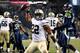 SEATTLE, WA - JANUARY 11: Running back Mark Ingram #22 of the New Orleans Saints celebrates after scoring on a two-point conversion in the fourth quarter against the Seattle Seahawks during the NFC Divisional Playoff Game at CenturyLink Field on January