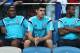 Thibaut Courtois not looking too thrilled on the bench during Chelsea's pre-season tour.