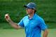 LOUISVILLE, KY - AUGUST 09: Rory McIlroy of Northern Ireland waves on the 16th green during the third round of the 96th PGA Championship at Valhalla Golf Club on August 9, 2014 in Louisville, Kentucky. (Photo by Warren Little/Getty Images)