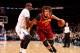NEW YORK, NY - MARCH 23: Anderson Varejao #17 of the Cleveland Cavaliers drives against the New York Knicks during a game at Madison Square Garden in New York City. NOTE TO USER: User expressly acknowledges and agrees that, by downloading and or using thi
