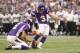 MINNEAPOLIS, MN - SEPTEMBER 09: Blair Walsh #3 of the Minnesota Vikings kicks a field goal with Chris Kluwe #5 of the Minnesota Vikings holding during the opening day against the Minnesota Vikings September 9, 2012 at Mall of America Field at the Hubert H