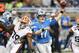 DETROIT, MI - AUGUST 09: Corey Fuller #10 of the Detroit Lions drops back to pass during the fourth quarter of the preseason game against the Cleveland Browns at Ford Field on August 9, 2014 in Detroit, Michigan. The Lions defeated the Browns 13-12. (Ph