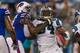Kony Ealy used his edge speed to draw a hold against the Buffalo last Friday night