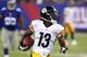Aug 9, 2014; East Rutherford, NJ, USA; Pittsburgh Steelers running back Dri Archer (13) rushes for a first down against the New York Giants during first quarter at MetLife Stadium. Mandatory Credit: Noah K. Murray-USA TODAY Sports