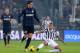 TURIN, ITALY - FEBRUARY 02: Arturo Vidal of Juventus #23 and Ricardo Alvarez of FC Inter Milan compete for the ball during the Serie A match between Juventus and FC Internazionale Milano at Juventus Arena on February 2, 2014 in Turin, Italy. (Photo by C