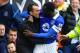 LIVERPOOL, ENGLAND - APRIL 06: Romelu Lukaku of Everton celebrates scoring the second goal with Manager Roberto Martinez during the Barclays Premier League match between Everton and Arsenal at Goodison Park on April 6, 2014 in Liverpool, England. (Photo