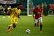 MIAMI GARDENS, FL - AUGUST 04: Jordon Ibe #33 of Liverpool under pressure from Luke Shaw #28 of Manchester United of the Guinness International Champions Cup 2014 Final at Sun Life Stadium on August 4, 2014 in Miami Gardens, Florida. (Photo by Chris Tro