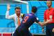 SALVADOR, BRAZIL - JUNE 13: Robin van Persie of the Netherlands celebrates with head coach Louis van Gaal after scoring the team's first goal in the first half during the 2014 FIFA World Cup Brazil Group B match between Spain and Netherlands at Arena Fon