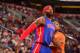 PHOENIX, AZ - MARCH 21: Josh Smith #6 of the Detroit Pistons during a game against the Phoenix Suns on March 21, 2014 at U.S. Airways Center in Phoenix, Arizona. NOTE TO USER: User expressly acknowledges and agrees that, by downloading and or using this p