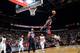 LAS VEGAS, NV - AUGUST 1: Kenneth Faried #33 of the USA Blue Team attempts a dunk during the USA Basketball Showcase at the Thomas & Mack Center at the University of Nevada, Las Vegas on August 1, 2014 in Las Vegas, Nevada. NOTE TO USER: User expressly ac