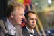 INDIANAPOLIS - SEPTEMBER 25: Larry Bird the team president and Frank Vogel the head coach of the Indiana Pacers speak during a press conference about Paul George's contract extension at Bankers Life Fieldhouse on September 25, 2013 in Indianapolis, India