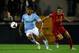 HYDE, ENGLAND - SEPTEMBER 23: Jason Denayer of Manchester City U21 in action with Adam Morgan of Liverpool U21 during the Barclays U21s Premier League match between Manchester City U21 and Liverpool U21 at Ewen Fields on September 23, 2013 in Hyde, Englan