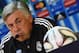 CARDIFF, WALES - AUGUST 11: In this handout image provided by UEFA, Real Madrid Manager Carlo Ancelotti during the Real Madrid press conference at Cardiff City Stadium on August 11, 2014 in Cardiff, Wales. (Photo by Handout/UEFA via Getty Images)