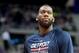 Feb 22, 2014; Auburn Hills, MI, USA; Detroit Pistons power forward Greg Monroe (10) warms up before the game against the Dallas Mavericks at The Palace of Auburn Hills. Mandatory Credit: Tim Fuller-USA TODAY Sports