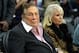 Nov 13, 2013; Los Angeles, CA, USA; Los Angeles Clippers owner Donald Sterling (left) and wife Shelly Sterling attend the game against the Oklahoma City Thunder at Staples Center. The Clippers defeated the Thunder 111-103. Mandatory Credit: Kirby Lee-USA