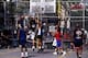 NEW YORK - SEPTEMBER 13: Players battle for a rebound during a pick-up game at a playground on West 4th Street on September 13, 1997 in New York. NOTE TO USER: User expressly acknowledges and agrees that, by downloading and or using this photograph, Use
