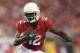 GLENDALE, AZ - AUGUST 09: Wide receiver John Brown #12 of the Arizona Cardinals runs with the football after a reception against the Houston Texans during the preseason NFL game at the University of Phoenix Stadium on August 9, 2014 in Glendale, Arizona.