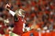 PASADENA, CA - JANUARY 06: Quarterback Jameis Winston #5 of the Florida State Seminoles throws a pass against the Auburn Tigers during the 2014 Vizio BCS National Championship Game at the Rose Bowl on January 6, 2014 in Pasadena, California. (Photo by S