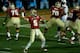 PASADENA, CA - JANUARY 06: Quarterback Jameis Winston #5 of the Florida State Seminoles drops back to pass against the Auburn Tigers during the 2014 Vizio BCS National Championship Game at the Rose Bowl on January 6, 2014 in Pasadena, California. (Photo