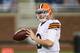 DETROIT, MI - AUGUST 09: Johnny Manziel #2 of the Cleveland Browns warms up prior to the start of the preseason game against the Detroit Lions at Ford Field on August 9, 2014 in Detroit, Michigan. The Lions defeated the Browns 13-12 in a preseason game.